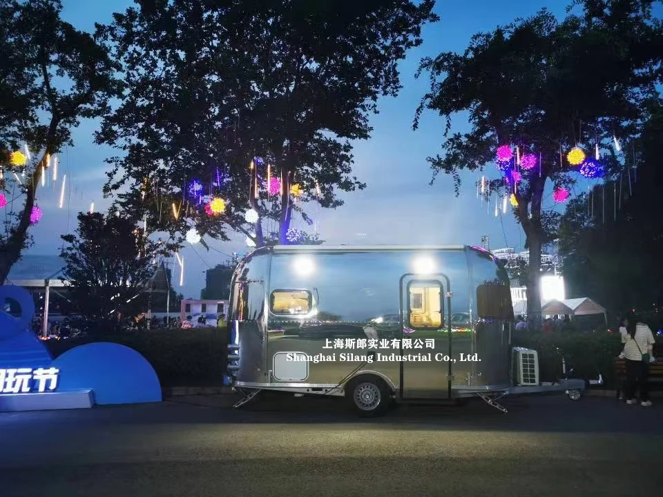 European Community standard camp park trailer travel trailer, family camping trailer