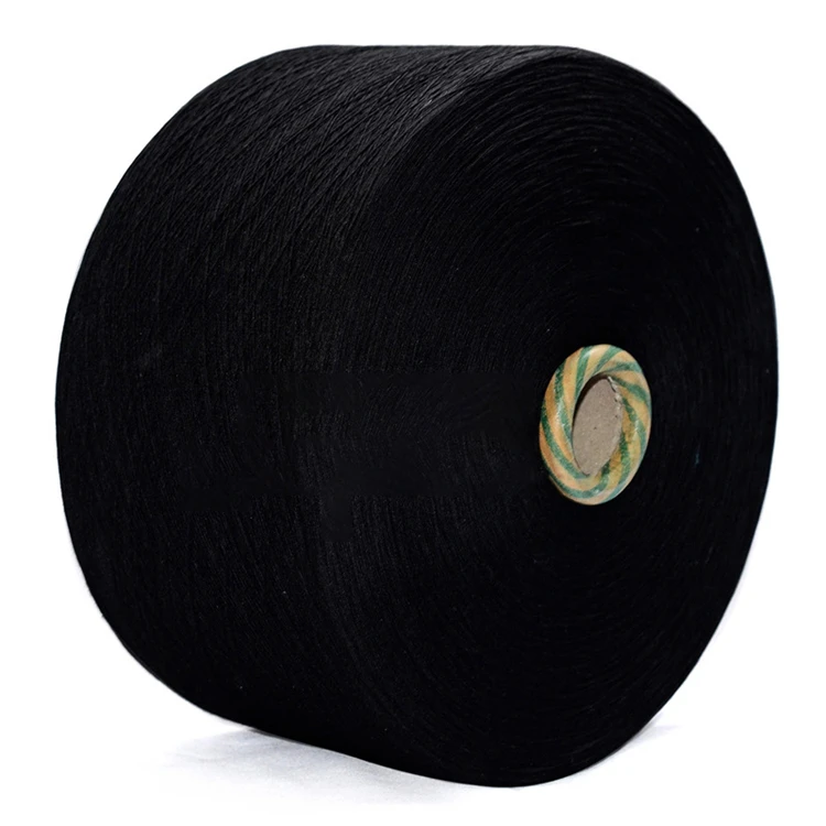 Lot Stock Recycled 52count Cotton And Polyester Blended Melange Yarn For Knitting