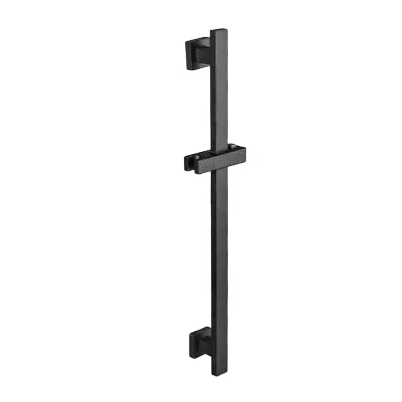 Solid brass square base bathroom Adjustable shower lift rod sliding bar with shower head holder