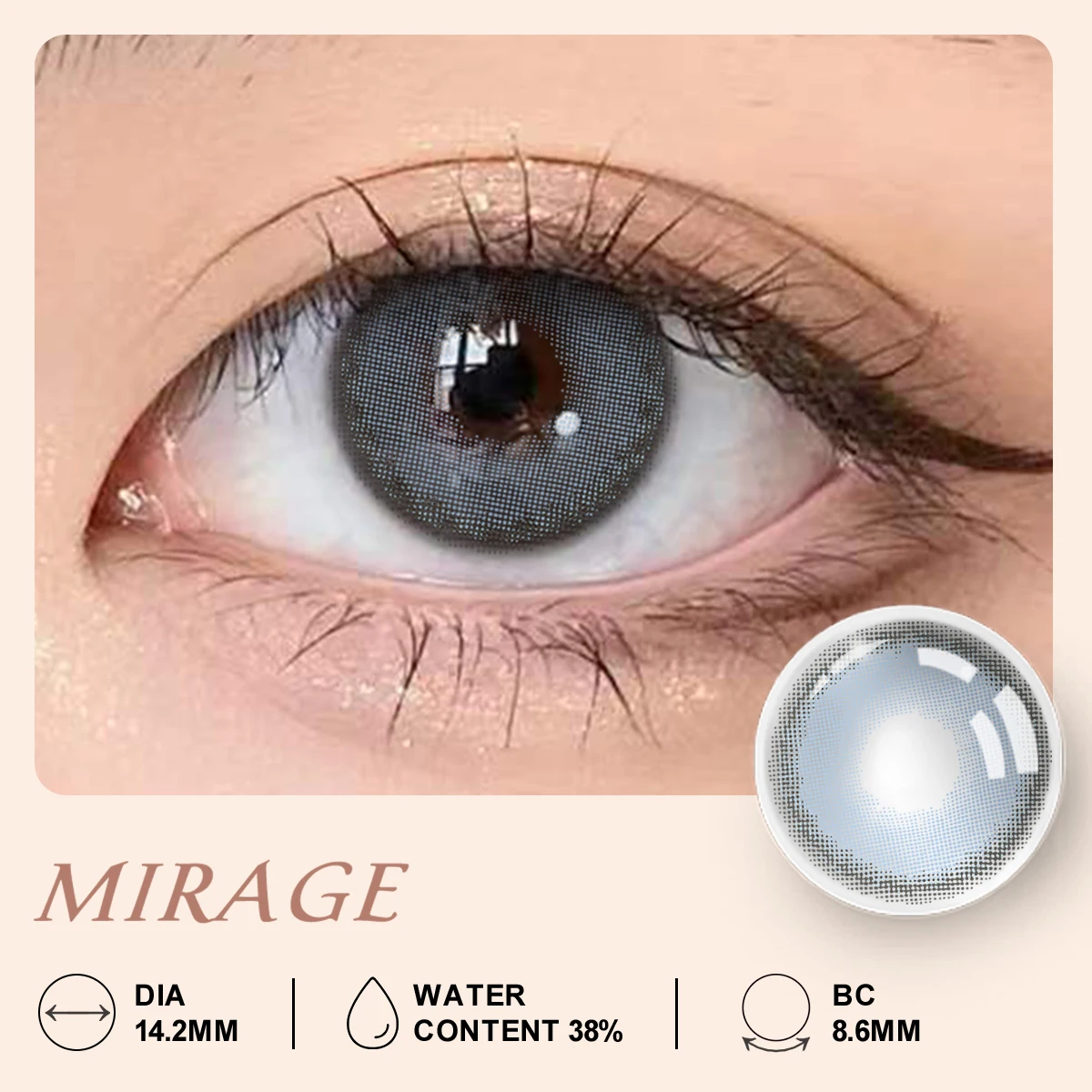 Lalens Mirage Color Contact Lens Custom Eye Lenses Own Logo Wholesale Korea Popular Hema Nvp Cosmetic Contact Lenses With Power
