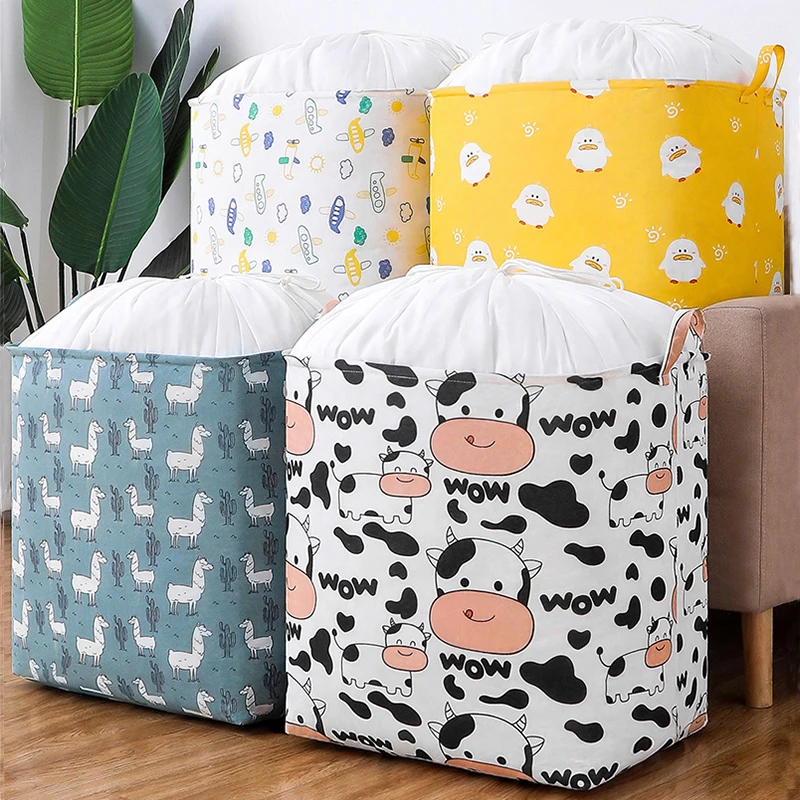 Jumbo waterproof Storage Bag for Closet King Comforter, pillow, quilt, bedding, Clothes, Blanket Organizers with Carry Handles