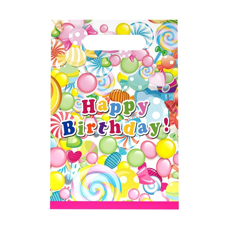 Lovely Candy Themed Party Tableware Plates Napkins Happy Birthday Kids Favors Cartoon Cups Baby Shower Party Supplies Decor