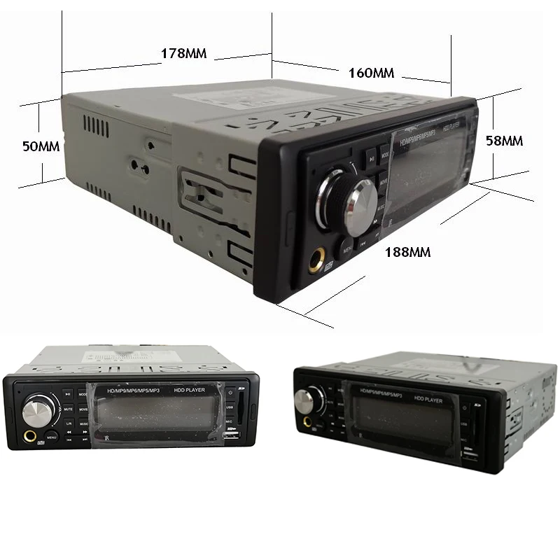 Sales promotion 24v 1 din radio with USB SD BT HDD Karaoke microphone input 1080p video for yutong bus coach multimedia