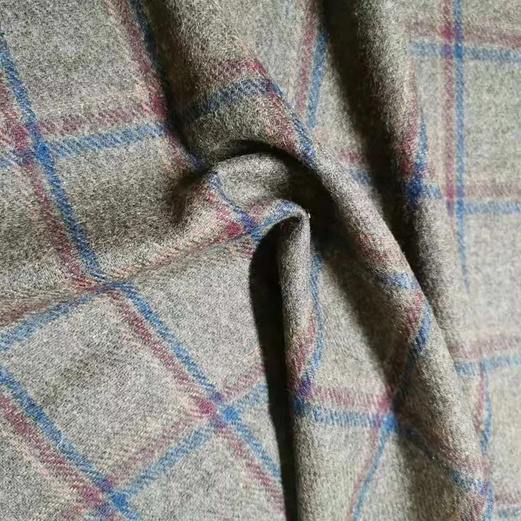 
Fashion tweed woolen fabric checked style hot sale for men overcoat fabric 