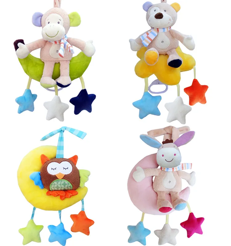 
LANGSHIWEI Clockwork Music Pull Bell Plush Toy Baby Bed Bell For 0-1 Year Old Stroller Pendant For 3-12 months toy 