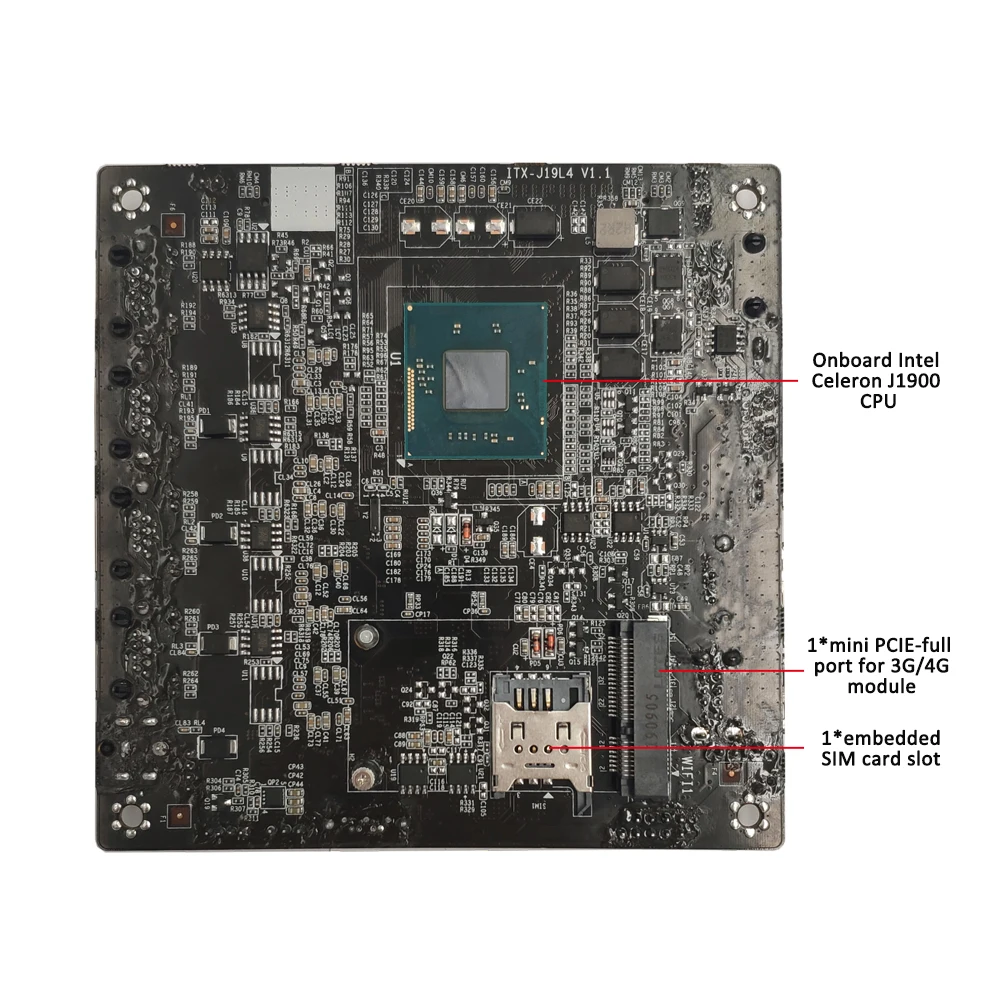 Eglobal Fanless Pfsense Mini PC J1900 Quad Core 4*Intel WG82583 Gigabit Lan Firewall Multi-function Router Security Desktop