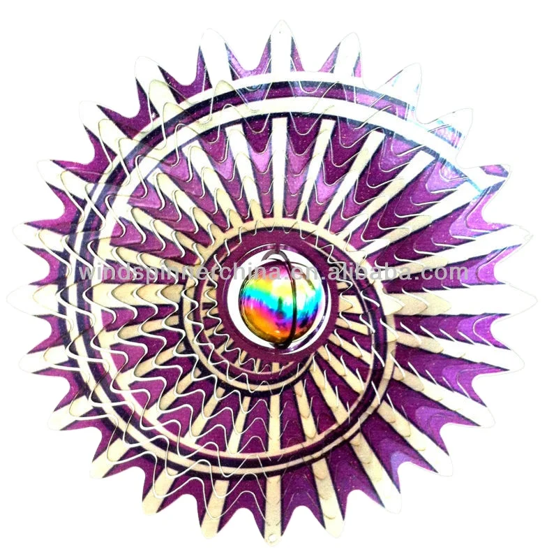 #320 wind spinner w/gazing ball.