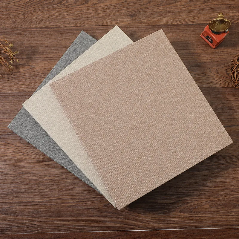 Custom linen self-adhesive DIY photo booth album family large capacity handmade creative gifts album book