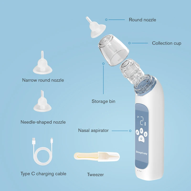 wholesale baby nose vacuum cleaner pump 68Kps strong nose booger sucker electric nasal aspirator for adult children