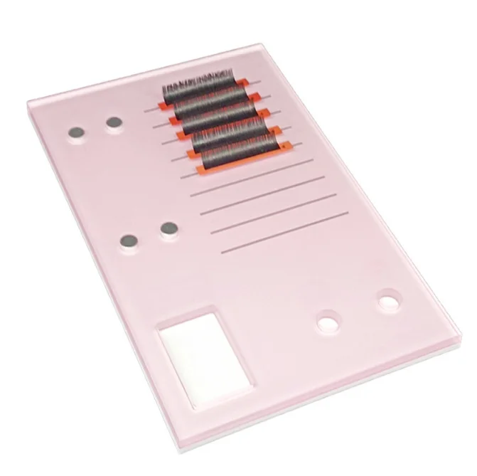 customized logo  lash tile eyelash extension tray glue holder grafting eyelash extension pallet