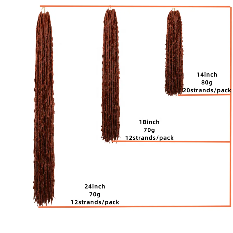 Wholesale faux locs long butterfly locs braiding hair 24inch Twist crochet hair synthetic hair wicks for african braids