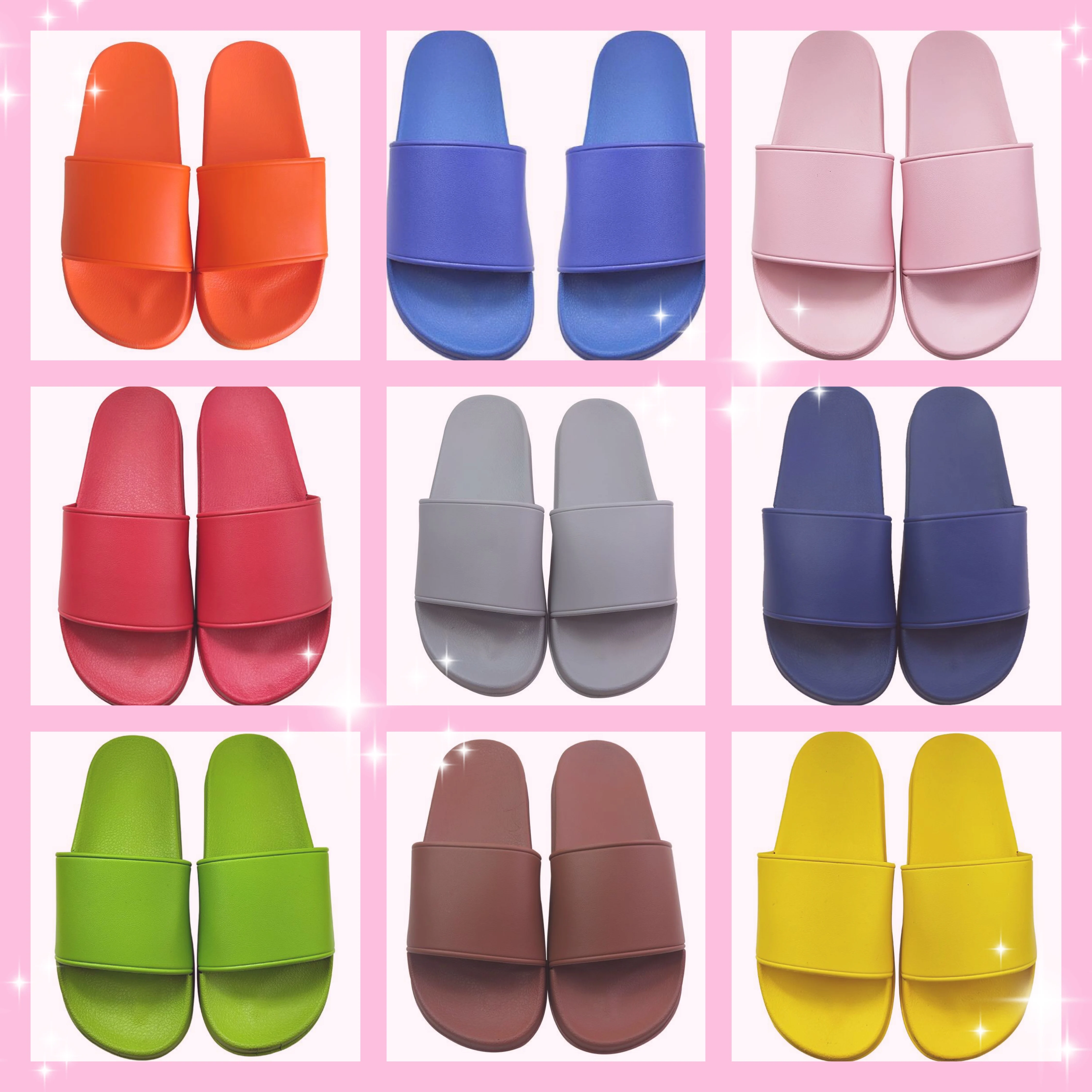 Customize Your Logo Image 3D Print Summer Sandals PVC Slides Slippers for Men and Women