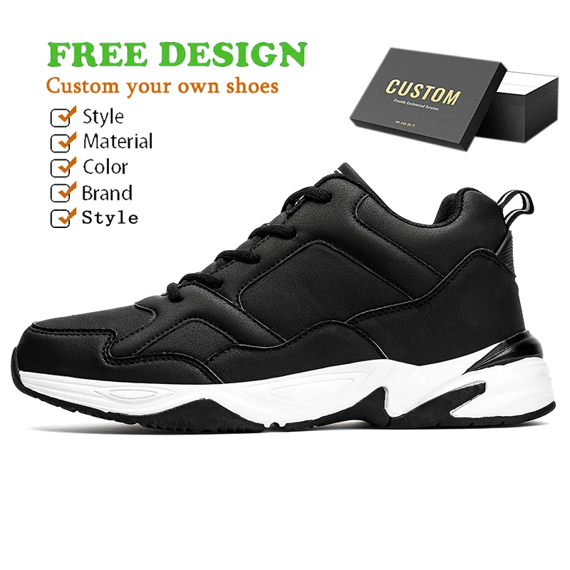 Mens Big Shoes Size 47 Custom High Quality Leather Fashion Sports Sneaker Running Shoe OEM Low Moq Customizable Basketball Shoes