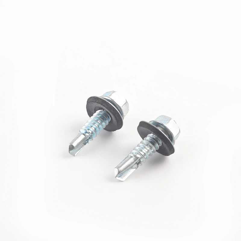 Galvanised Metal Hexagon Head Tek Wood Stainless Steel Hex Self Drilling tapping Screw With epdm Washers Roofing Screw