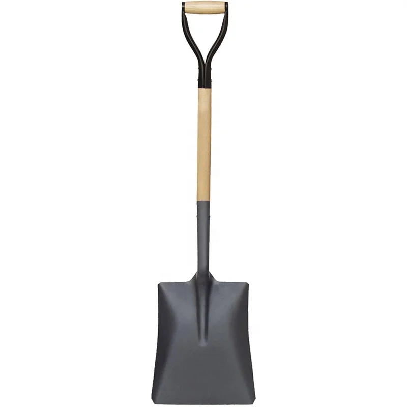 Factory direct product farming tools with Plastic D grip shovel with wooden handle spade