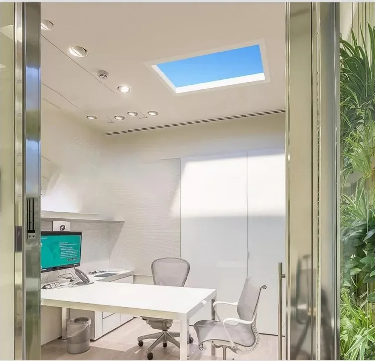 Faux Led Blue Skylight Decorative Led Light Panels 600x1200 Luminous 60w Blue Sky Ceiling Led Panel