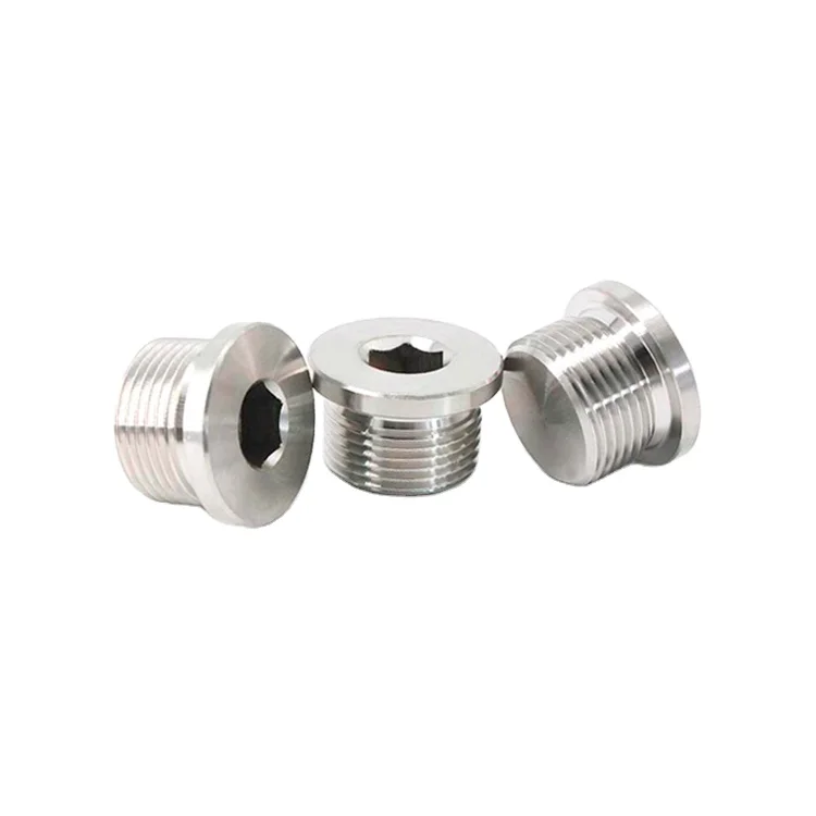 G1/8 G1/4 G3/8 G1/2 G3/4 G1-1/4 G1-1/2 G2Male Hex Socket End Cap Fluorine Rubber Ring Flange Hexagon Plug Water Oil Pipe Fitting