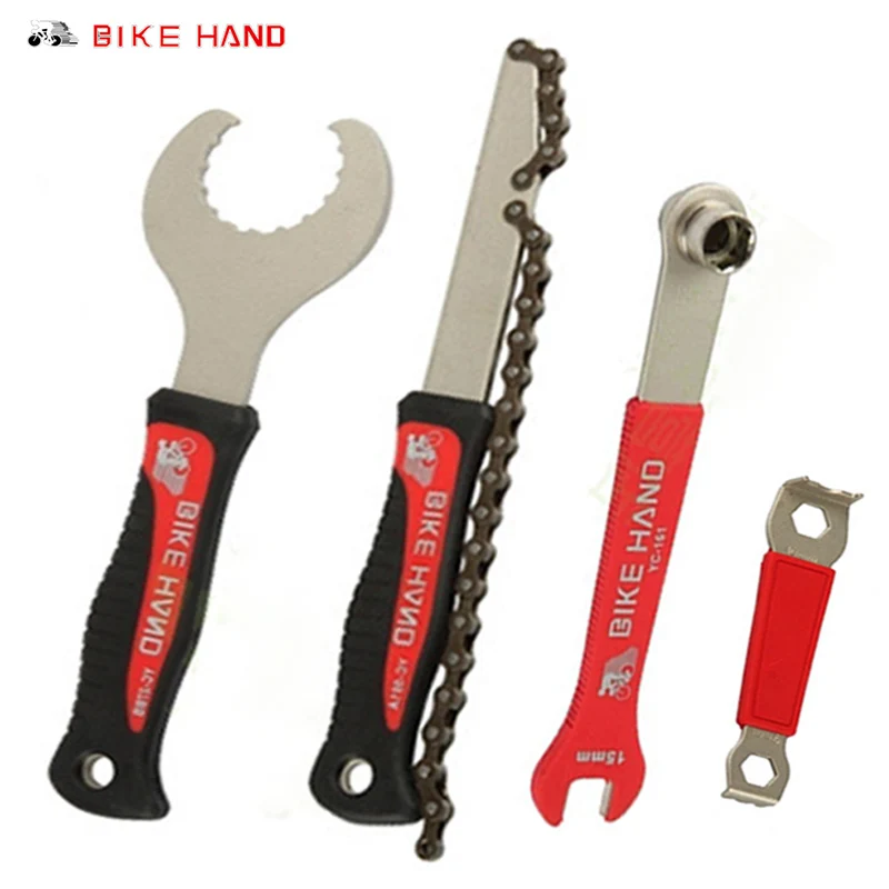 BIKEHAND YC-721 728 велосипедов инструмент комплект Множественная функция рукоятка BB Нижний Кронштейн Ступицы Колеса свободного хода педали говорил услуг