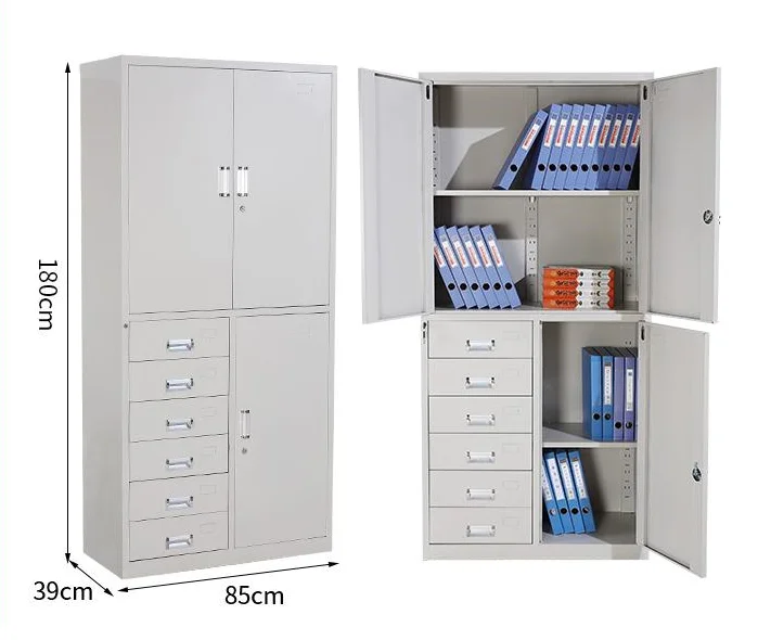 6 drawers steel furniture office home file tool cabinet