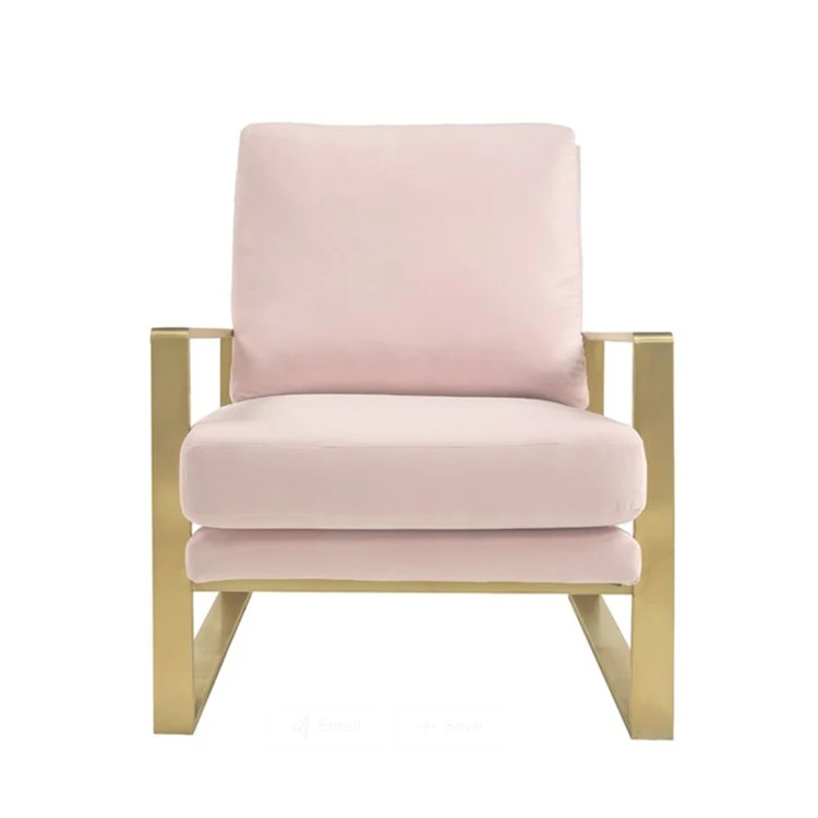 Hot selling Stainless Steel Modern Chair Metal, Latest Gold Fabric Metal Frame Chair