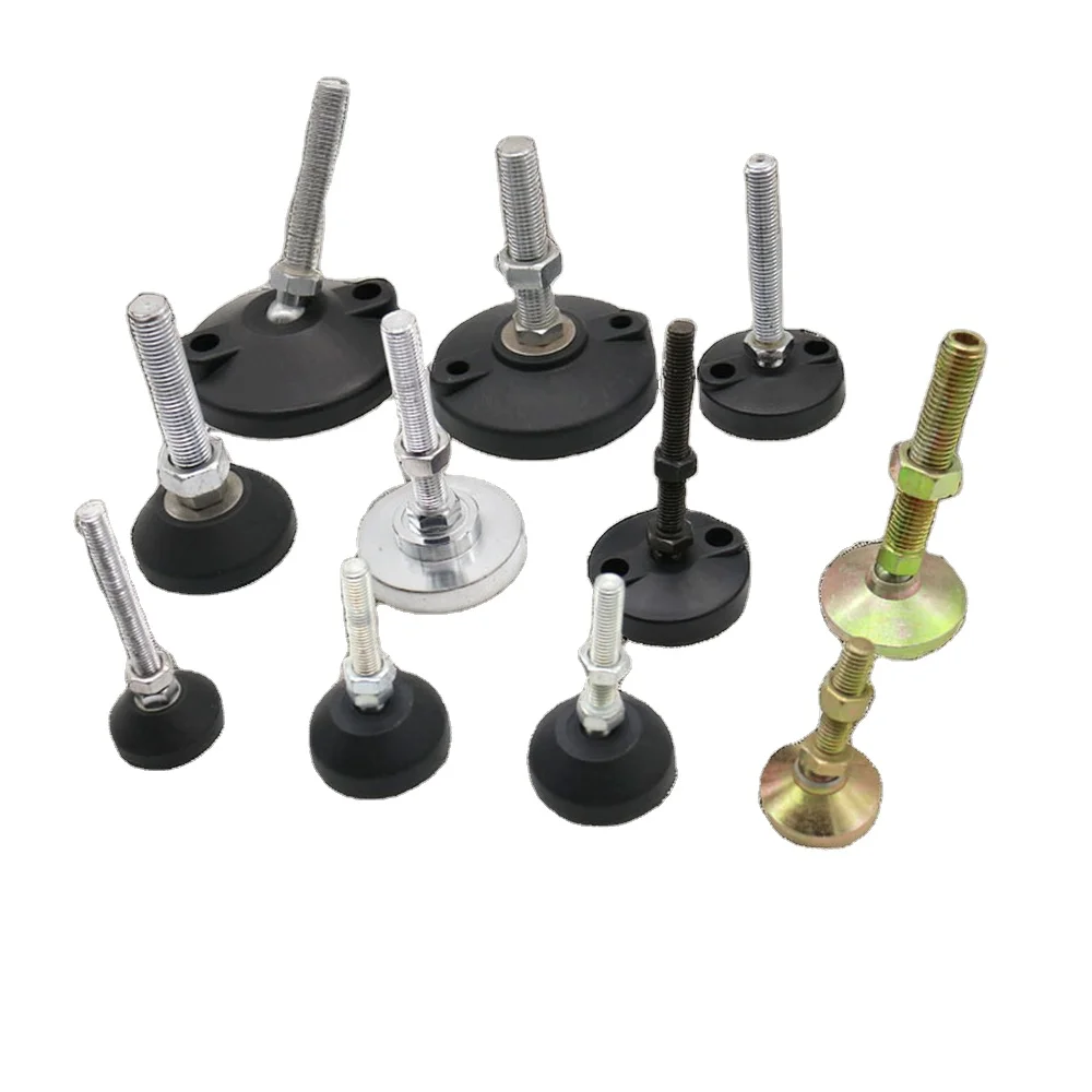 Hyderon Customizable Length M10 M12 Steel Metal Furniture Leveling Feet Heavy Duty Adjustable Kitchen Cabinets Workshops Panels
