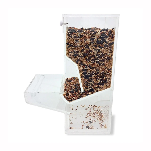 
APB-012 HANGING MINI TRANSPARENT ACRYLIC BIRD FEEDER,ACRYLIC BIRD FEEDER WITH 2 HOOKS,PLASTIC BIRD FOOD FEDER 