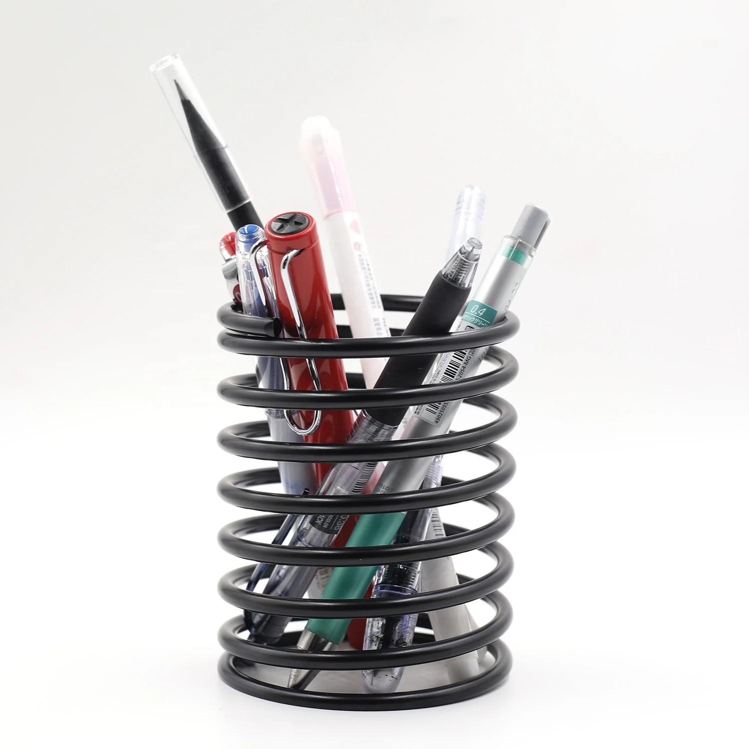 Matte Black Stainless Steel Carbon Steel Spring Pen Holder Spring Coil