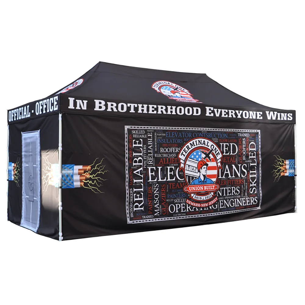 10X10 Custom Steel Canopy Tent Advertising Pop Up Tents For Trade Show Display Events Outdoor