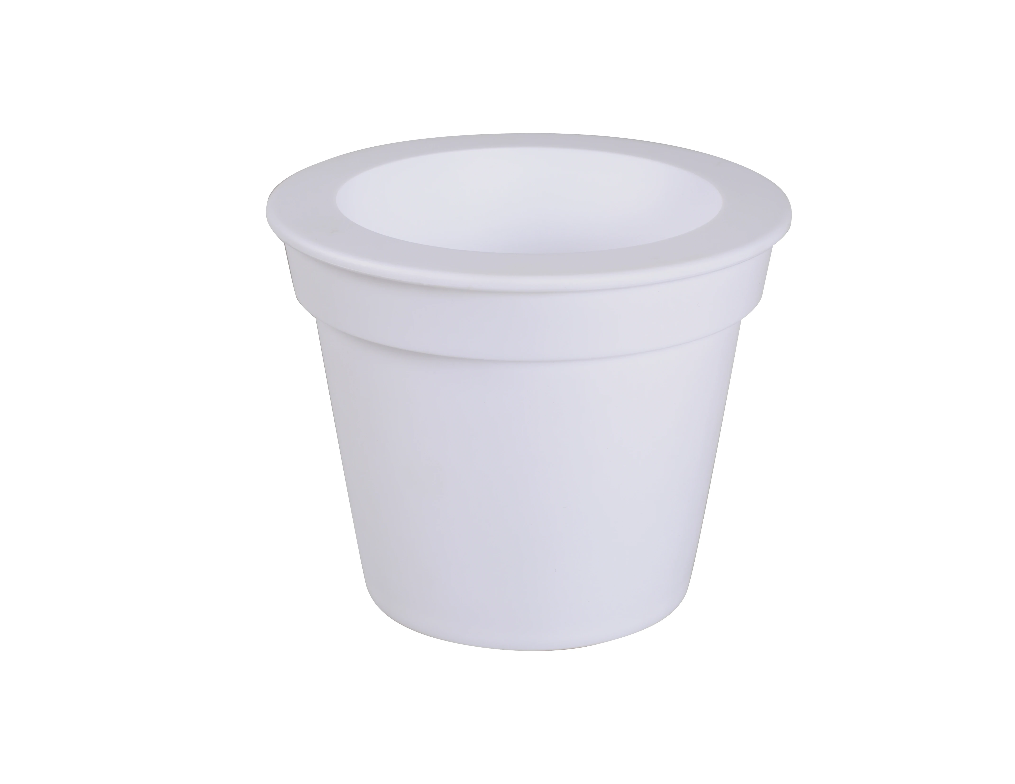 ENJOYSOLAR New Arrival Led Planter Solar Led Flower Pot with Rechargeable Small Plastic Used with Artificial Flower White Box