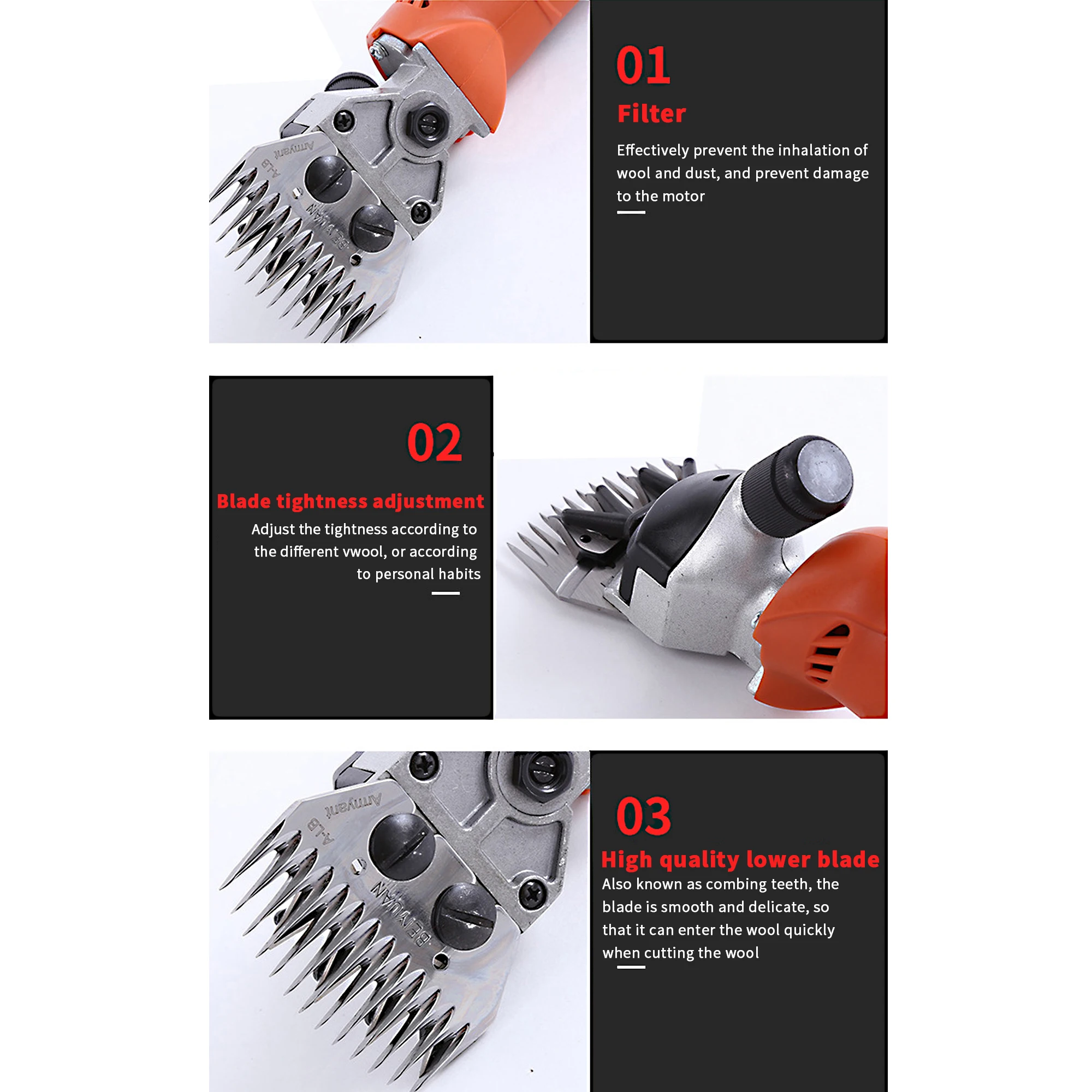 Hot selling Livestock Pet Farm Supplies Cordless Electric Animal Grooming Clippers sheep shearing machine