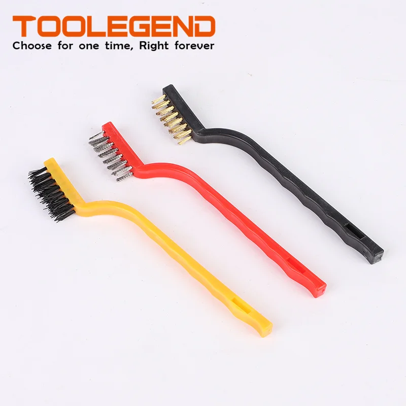 Hot sale fashion popular steel brass polishing detail metal rust clean copper wire brush stainless steel wire brush set