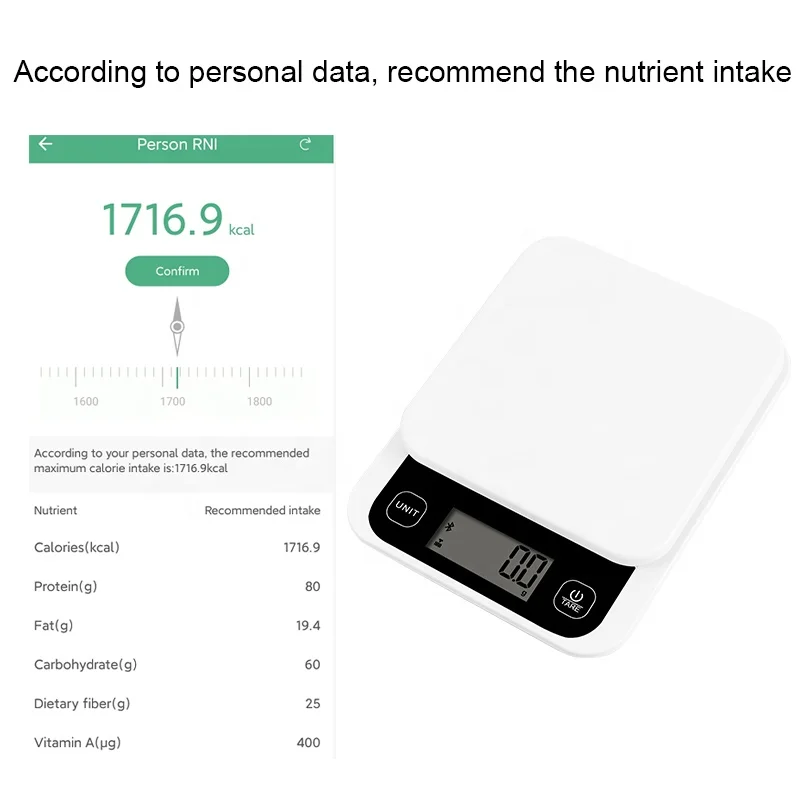 Popular Kitchen Food Scale New Smart Bluetooth Nutrition Scale Digital Multifunction Food Weight Kitchen Scale