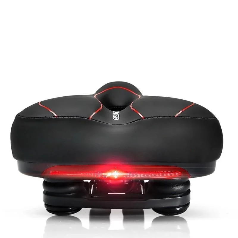 Bike Saddle tail Light Silicone Cushion Cycling Seat PU bicycle accessories Silica Filled Gel bicycle saddle with LED