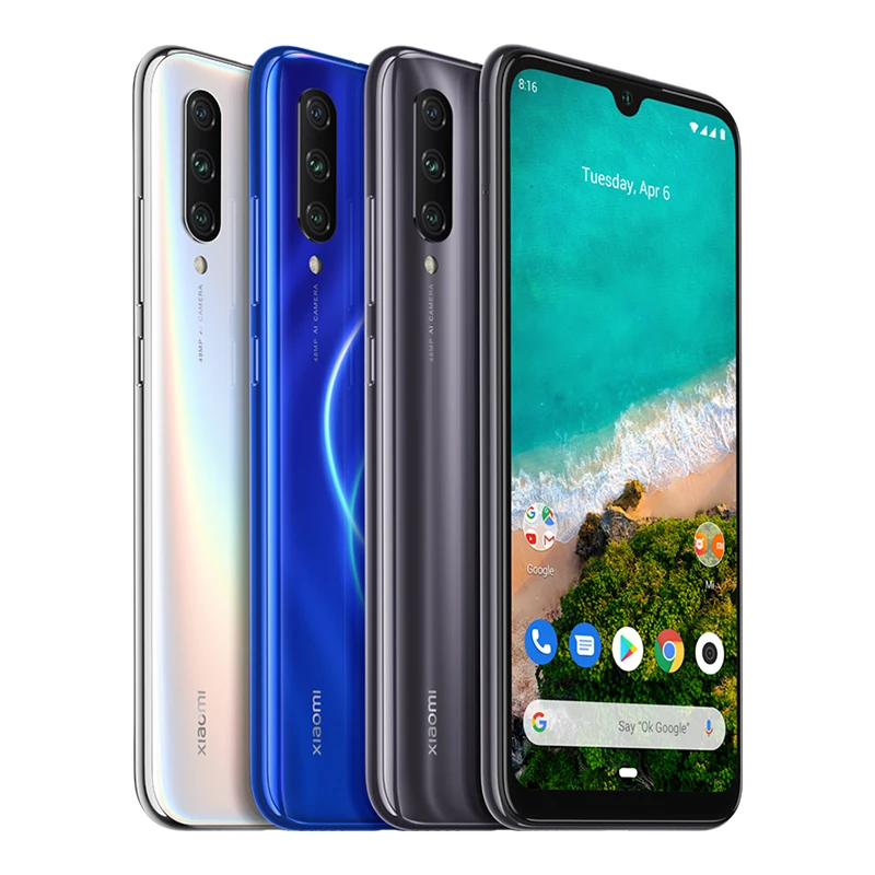 Смартфон Xiaomi Mi A3 глобальная версия 4 Гб + 128 ГБ Snapdragon 665 камера 48 МП экран 6 09 дюйма сканер отпечатков пальцев