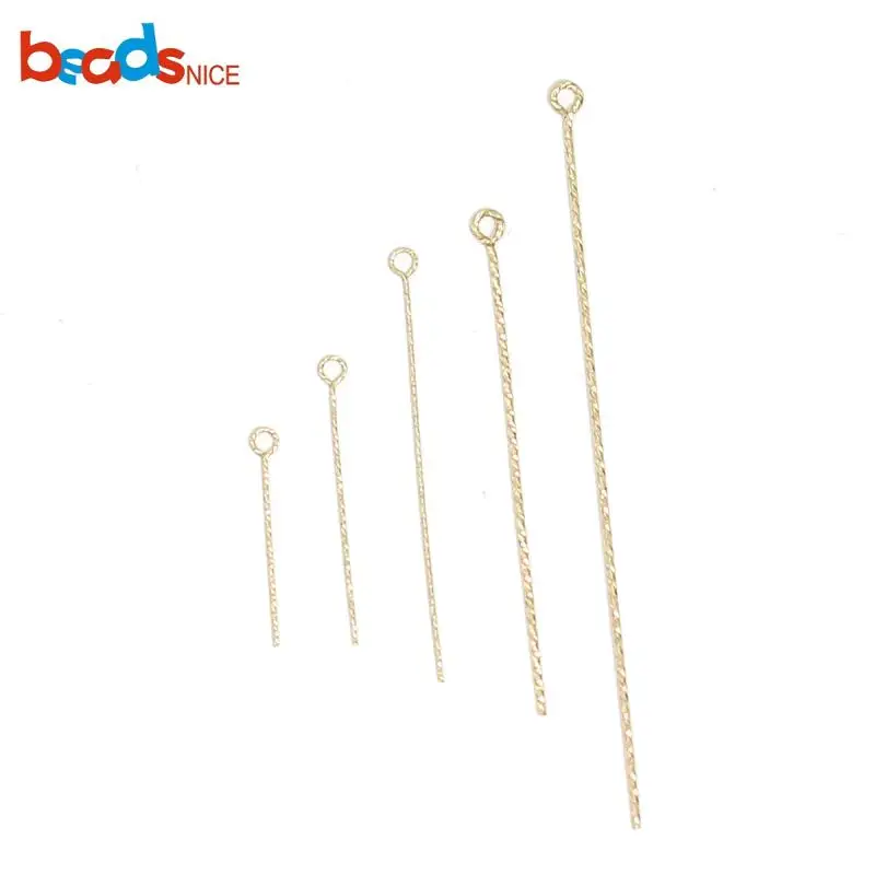 Beadsnice  Gold Filled Eyepins Eye Pins Headpins for Beading Pendant Bail Bulk Jewelry Supplies ID39929