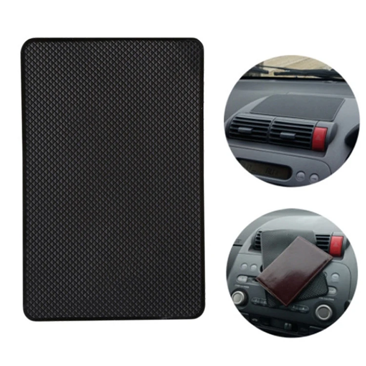 Black Square Phone Non-Slip Mat Silicone Car Anti-Slip