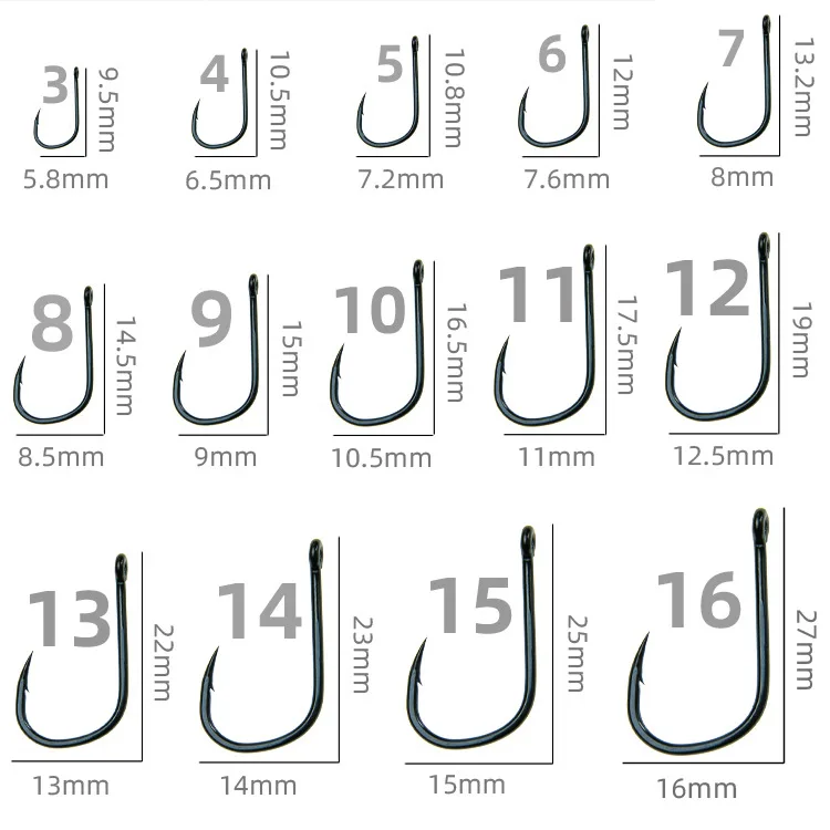 100PCS/Box High Carbon Steel Fishhooks Pesca Hook Fishing Hooks Set High Efficiency Barbed Carp Fishing Hooks