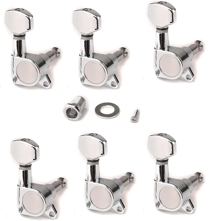 Wholesale Chrome 3R3L Sealed Machine heads String Keys Guitar Tuning Pegs for Electric Acoustic guitar accessories