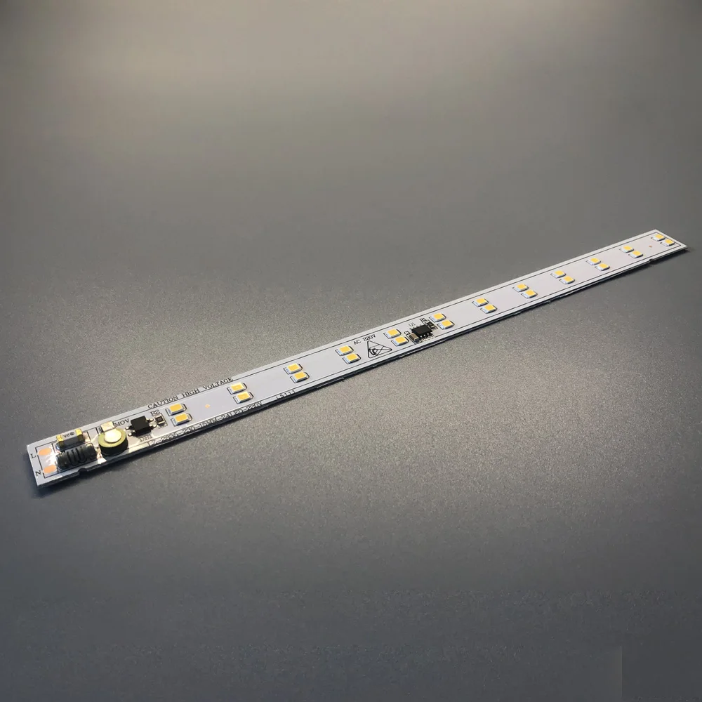 230mmx15mm  200-250VAC 10W 24pcs 2835 SMD rigids Strip Bar, Professional Aluminum LED Strip PCB Factory