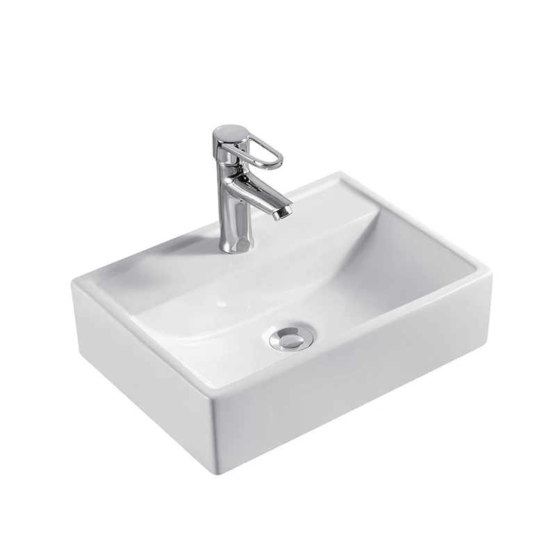 OEM cabinets vanities High Bathroom bathroom vabity sink Ceramic Counter Top Rectangular Wash Basin ceramic basin manufacturers