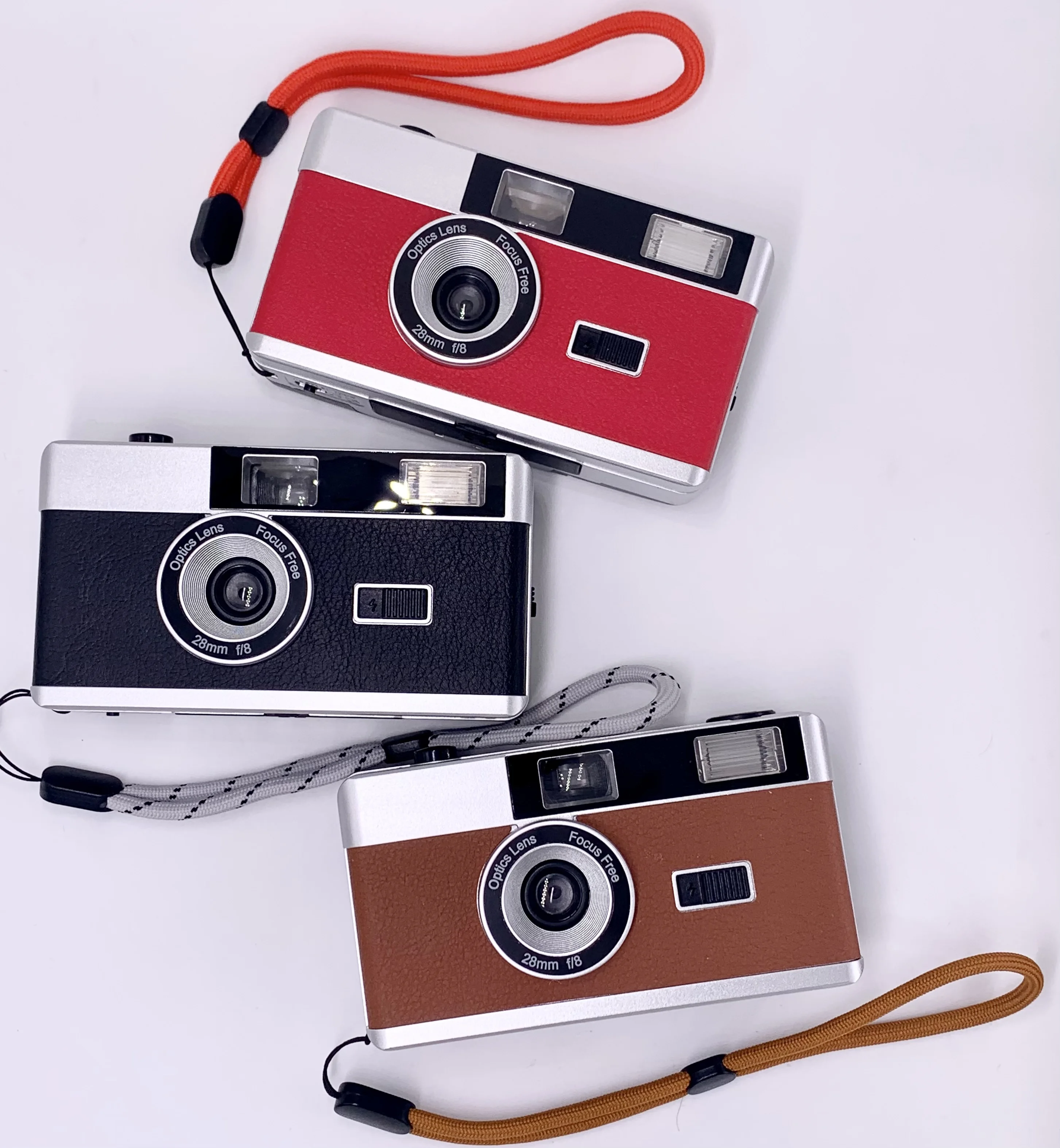 New Design of Retro 35mm Reusable Film Camera with Flash in Different Colors