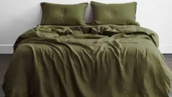 Luxury 100% pure linen imported from France duvet sheet  fitted sheet pillowcase bedding set