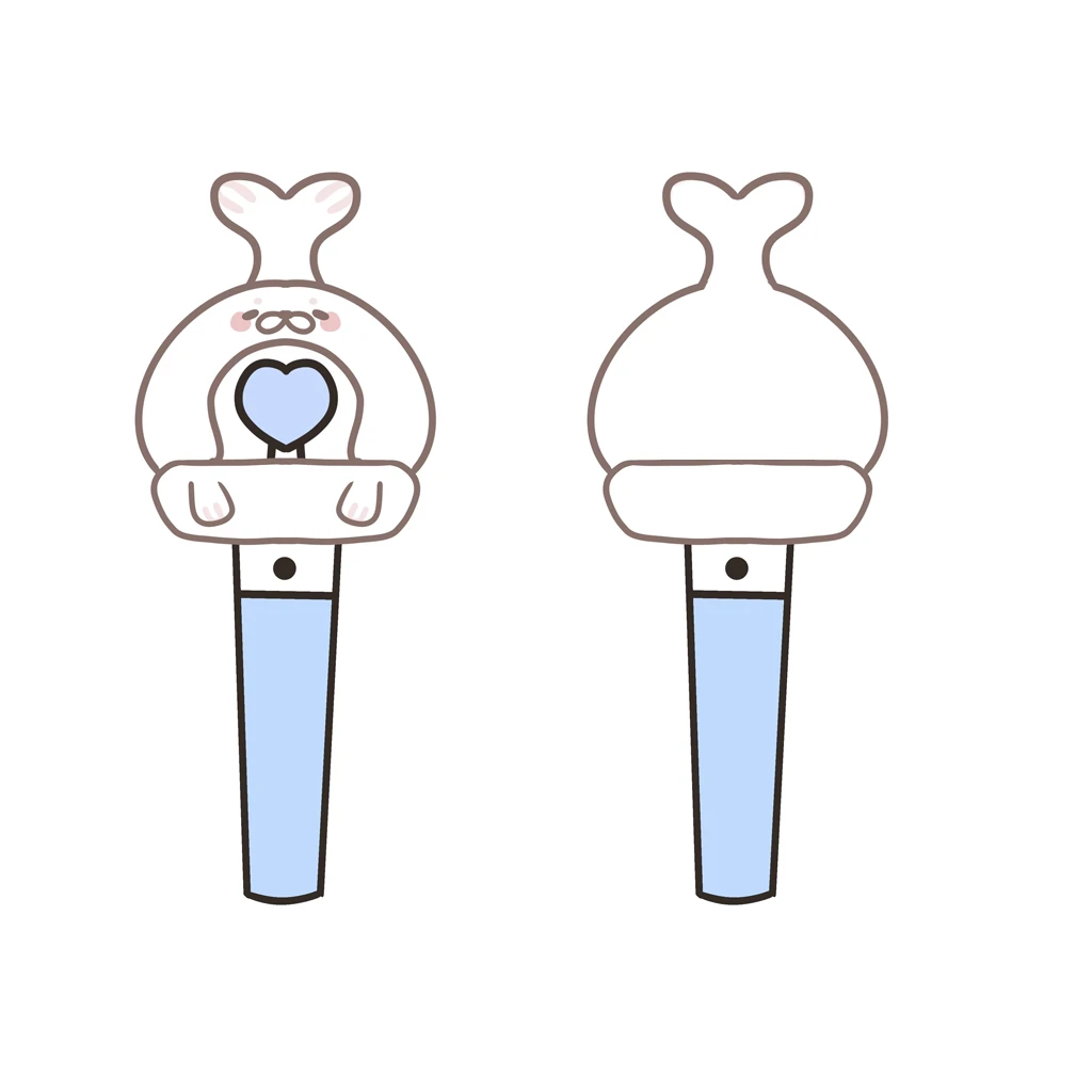 New arrivals custom animal design Light cover Kpop Stray kids Lightstick Cover Plush cute duck Lamp cover for light stick