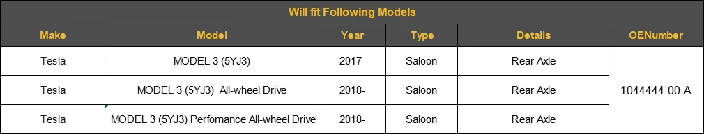 Auto Suspension parts Rear control arm For Tesla Model 3 5YJ3 Perfomance 1044444-00-A 104444400A
