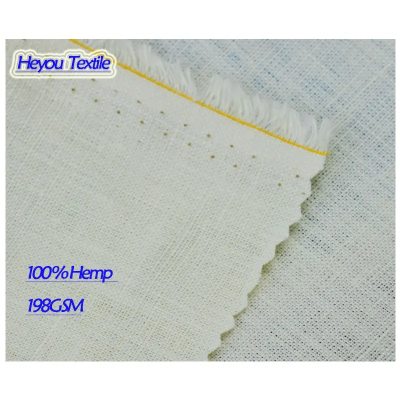 100% Органическая конопляная ткань простая Экологически чистая Антимикробная летняя оптовая цена для одежды