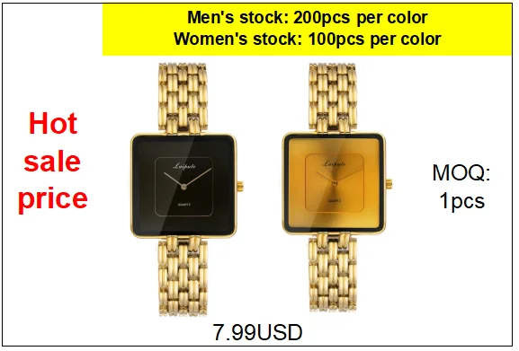 Laipute Brand Simple Luxury Square Gold Black Quartz Watches Men Casual Minimalist Style 20mm Fashionable Alloy Uhr Boys Male