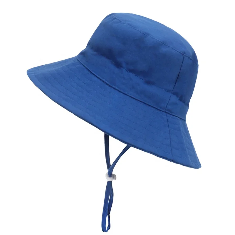 Custom Embroidery Logo Cotton Bucket Cap Summer Fisherman Reversible Sun Kid Bucket Hat