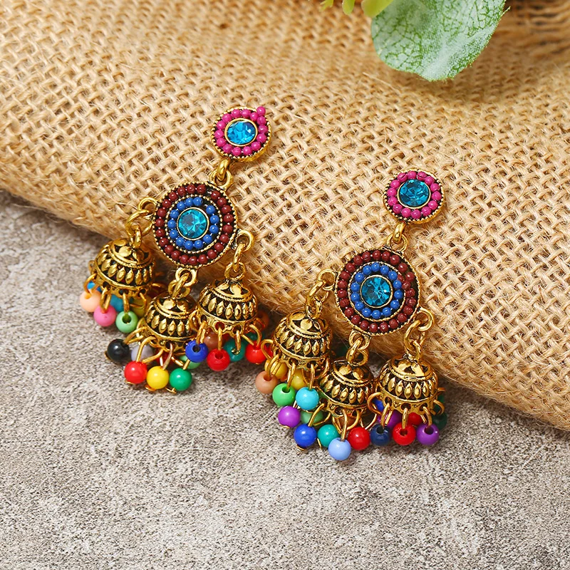 2020 модные серьги с кисточками из бисера для женщин серьги ручной работы Jhumka Brincos этнические Винтажные Ювелирные Изделия