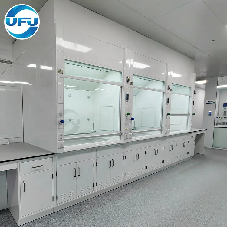 UFU Steel Laboratory Fume Hood Standards with Safety Flammable Base Cabinet
