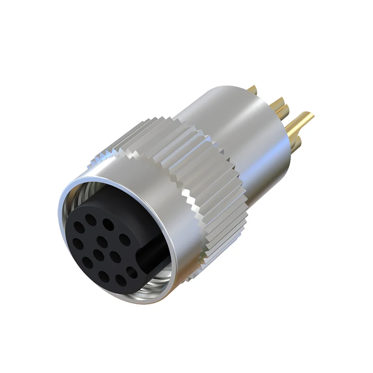 Factory Hot Sale Push Pull Self Locking 60V 1A IP67 M12 Connectors Circular Socket